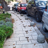 Prostorna instalacija "Zaziv korčulanskoj brodogradnji". Foto: Matea Šabić Sabljić