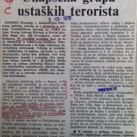 Vijest o ustaškoj emigraciji u Vjesniku 1978. godine. Izvor: Hrvatski državni arhiv - Arhiv Vjesnika