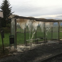  Autobusna stanica u blizini Ateliera Žitnjak, autor Frane Rogić. ©Frane Rogić