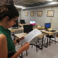 Priprema izložbe u šibenskom Centru za nove tehnologije i poduzetništvo Trokut. Foto: Sonja  Leboš