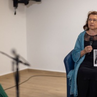 Katalin Ladik u razgovoru sa Sonjom Leboš. Foto: Dea Botica