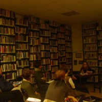Predavanje Elke Krasny u knjižnici Centra za rodne studije u Pragu, 2010